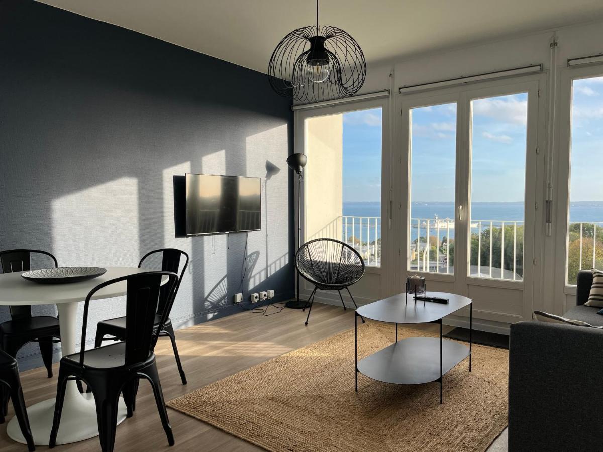 Nouveau! Appartement Vue Mer 180° Et Place Parking Brest Exteriér fotografie